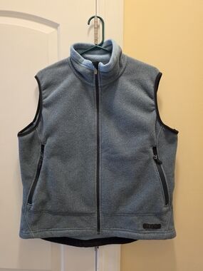 REI Light Blue Womens Fleece Vest with Zipper Pockets